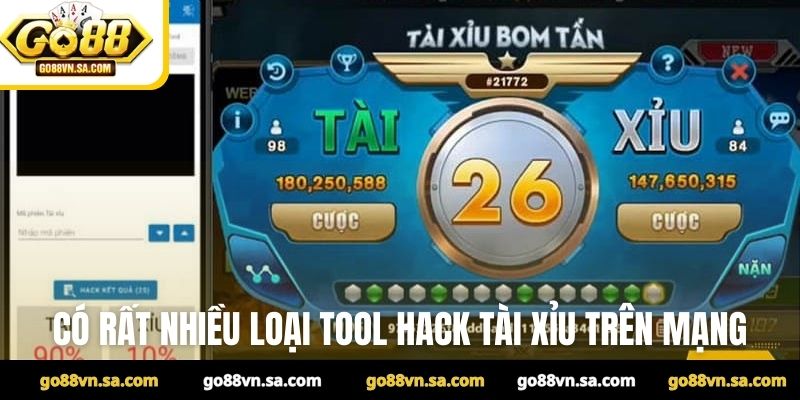 Có rất nhiều loại tool hack tài xỉu trên mạng